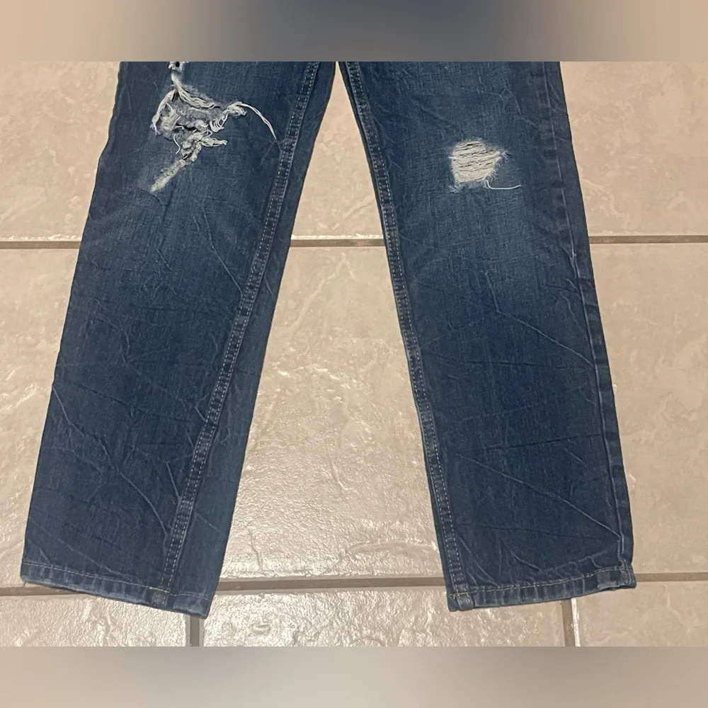 Levi’s 502 Regular Taper Distressed Straight Leg Blue‎ Jeans Size 12 Reg